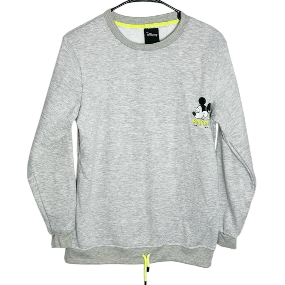 Disney Mickey Mouse neon trim Crewneck Cotton Sweatshirt size L